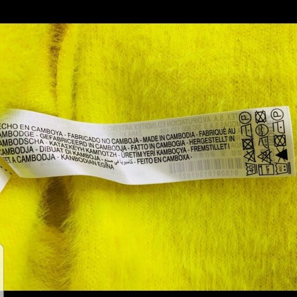 Zara yellow cropped super soft sweater Size S - Picture 5 of 9